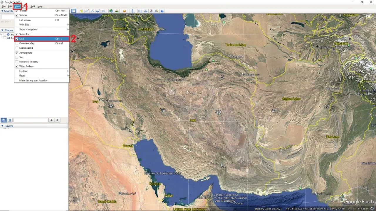 فضای گوگل ارث