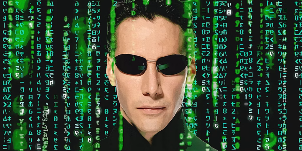 شهرنشینی در عصر متاورس؛ همزیستی فضاهای فیزیکی و دیجیتال The Matrix Code Keanu Reeves 1 1024x512