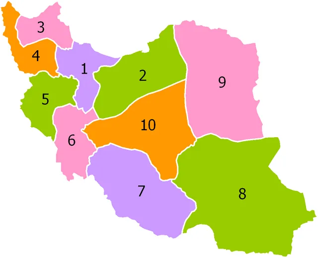 ایران؛ گهواره تمدن پارسی! تقسیم بندی استان ها