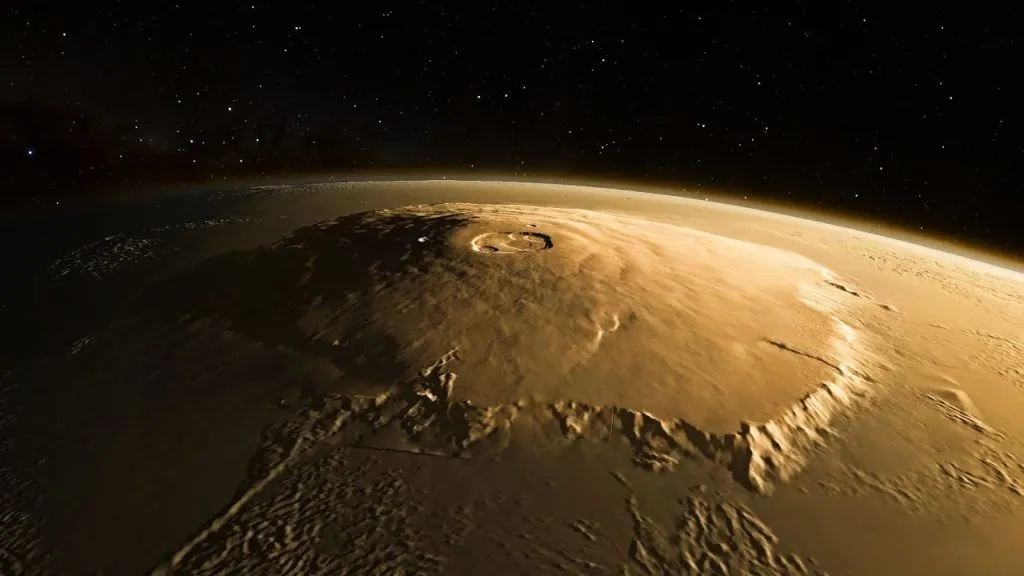 مریخ: سیاره سرخ و آینده کاوشهای بشری در قرن 21 تصویری از آتشفشان المپوس مانس Olympus Mons