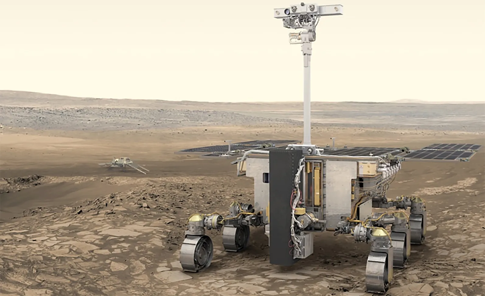 تصویر هنری از کاوشگر روزالین فرانکلین ماموریت ExoMars.